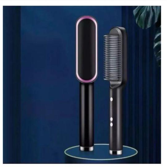 2-in-1 Hair Straightener Brush | Easy Styling for Silky Hair