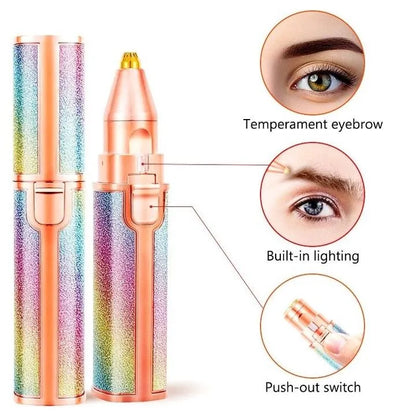 2-in-1 Hair Remover | Eyebrow & Facial Trimmer for Gentle Care