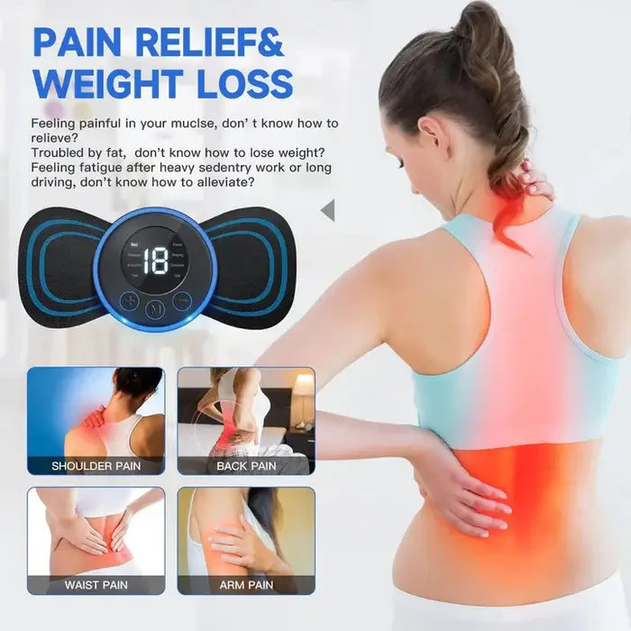 EMS Butterfly Neck Massager – Portable Pain Relief & Muscle Relaxation