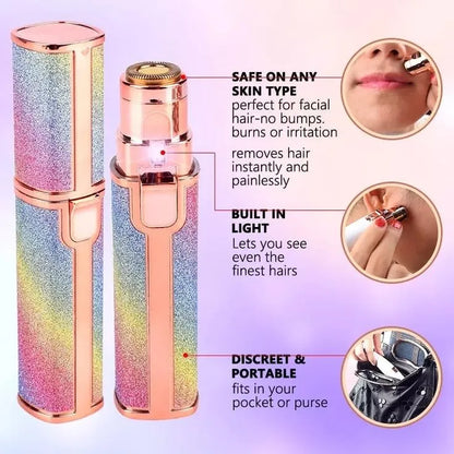 2-in-1 Hair Remover | Eyebrow & Facial Trimmer for Gentle Care