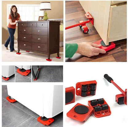 Furniture Moving Tool Kit | 5PC Heavy Duty Sliders & Lifter Set
